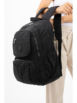 Baginn Lise Okul Sırt Çantası Çok Cepli Okul Çantası Hafif Klinkır Kumaş 43*30 cm Seyahat Çantası