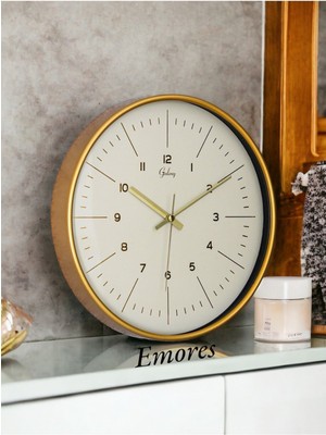 Woodhub 30 Cm Gerçek Cam Sessiz Mekanizma Duvar Saati