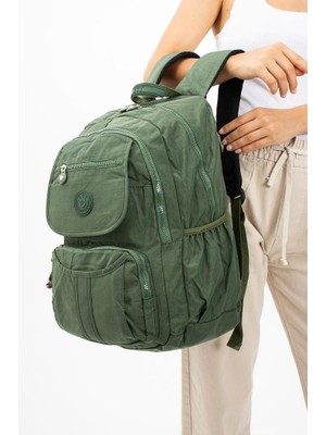 Baginn Lise Okul Sırt Çantası Çok Cepli Okul Çantası Hafif Klinkır Kumaş 43*30 cm Seyahat Çantası