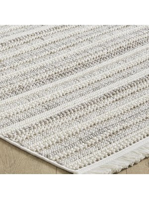 Empera Agra Pearl Iskandinav Desenli Salon Halısı - Krem - 120X180 cm