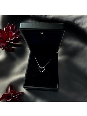 Mediterian Parlak Işıklı Gümüş Kolye, Zirkon Taşlı, Zarif Takı, 925 Ayar