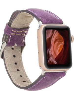 Bouletta Apple Watch Deri Kayış - Exeter Klasik - Mor - True