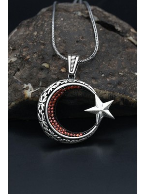 Mediterian Şık ve kaliteli gümüş erkek kolye zinciri, inci detaylı, 925 ayar, modern tasarım