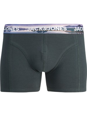 Jack Jones Jacwayne Solıd Trunks 3 Pack Erkek Yeşil Boxer 12263887-21