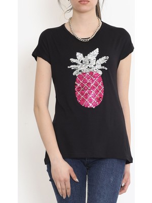 Ananas Pullu Bluz Siyah - 17125.599.