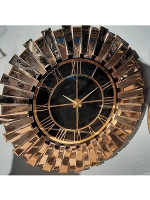 Woodhub Piyano Ayna Saat 70 x 70  cm