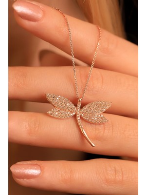 Mediterian 925 Ayar Gümüş Pembe Zirkon Yusufcuk Kolye, Şık ve Zarif Takı Seçeneği