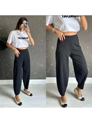 Passense Kadın Krep Kumaş Balon Pantolon
