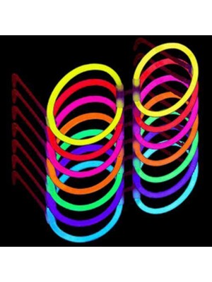 Çerçici Ramby Arsyy  Glow Stick Parti Gözlüğü Glow Partisi Yuvarlak Şekilli Fosforlu Gözlük 6 Adet