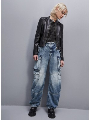 Patrizia Siyah Kadın Yuvarlak Yaka Standart T-Shirt 8M1610