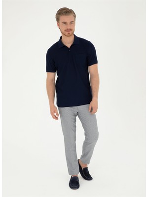 U.s. Polo Assn. Normal Bel Normal Paça Slim Fit Lacivert Erkek Pantolon Parus