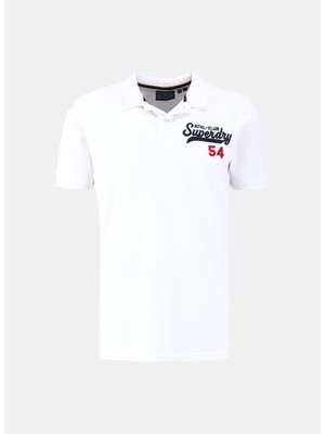 Superdry Baskılı Beyaz Erkek Polo T-Shirt M1110349A01C_APPLIQUE Classıc Fıt P