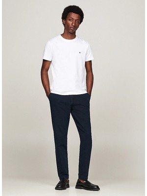 Tommy Hilfiger Bisiklet Yaka Beyaz Erkek T-Shirt MW0MW33202YBR