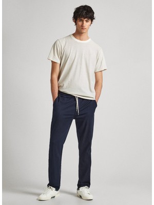 Pepe Jeans Normal Bel Slim Fit Lacivert Erkek Chino Pantolon PM211692 594 Gymdıgo Pull On Pan