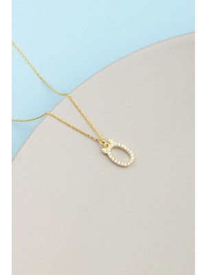 Mediterian 925 Ayar Gümüş Ö Harfli Zarif Kolye, günlük şıklık için ideal aksesuar