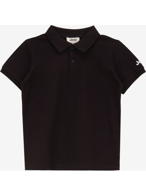 Jeep Düz Siyah Erkek Polo T-Shirt J4WB-TST7705