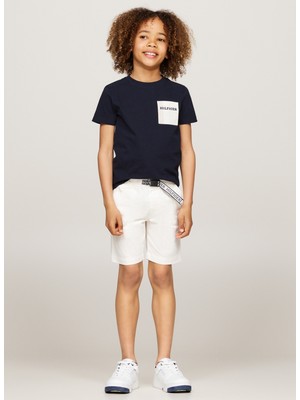 Tommy Hilfiger Baskılı Lacivert T-Shirt KB0KB09094DW5