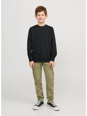 Jack & Jones Düz Erkek Siyah Sweatshırt 12250530