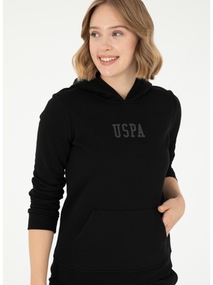 U.S. Polo Assn.  Kapüşon Yaka Siyah Kadın Sweatshırt GIZMO-SK024