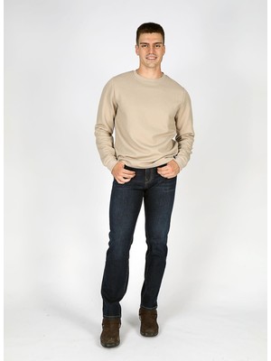 Lee Cooper Luken Erkek O Yaka Sweatshirt Bej