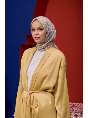 İpekhan Marrakech  Koleksiyon Soft Eşarp Açık Mor Hardal 1193-01