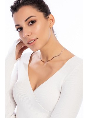 Mediterian Kadın Zarif İnci Zincir, Şık Takı, Hediye Seçeneği, Pembe Renk, 925 Ayar