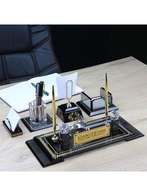 Kristal Cam Vip Set Masa Isimliği PB5001