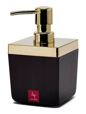 Primanova Toskana Sıvı Sabunluk Şeffaf Siyah Altın