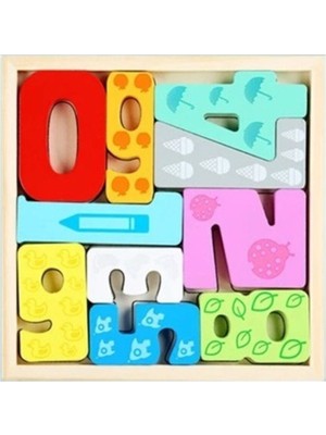 Woodhub Ahşap Karikatür 3D Yap-Boz Montessori Bilişsel Eşleştirme