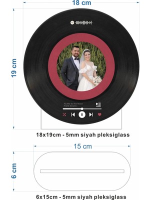 Renklime Plak Spotify -Fotoğraf - Müzik - Pleksi Uv Baskı