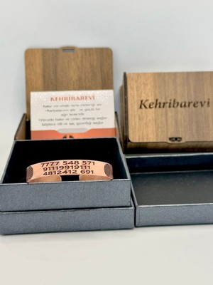 Mediterian Şans ve sayı detaylı uniseks bakır bileklik, doğal ve şık tasarım