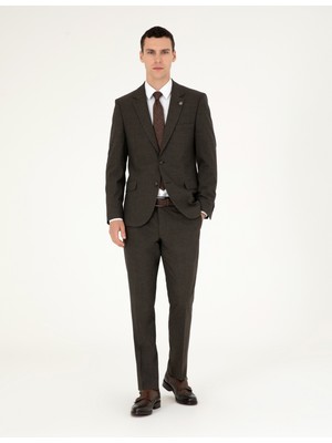 Pierre Cardin Erkek Kahverengi Slim Fit Takım Elbise 50292221-VR029