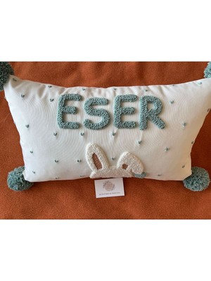 Punch Passion İsimli Bebek Takı Yastığı Dekoratif Yastık Kılıfı Punch Nakışlı Içi DOLGUSUZ-30 x 50