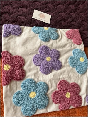 Punch Passion Isimli Bebek Takı Yastığı Dekoratif Yastık Kılıfı Punch Nakışlı Içi DOLGUSUZ-35X35