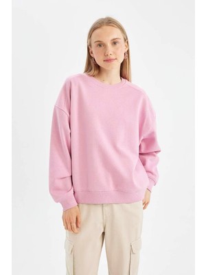 Defacto Kadın Sweatshirt Pembe A4177AX/PN450