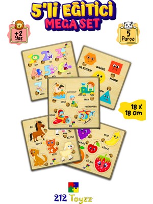 212 Toyzz 212TOYZZ Eğitici 5 Li Mega Set 5 Ad