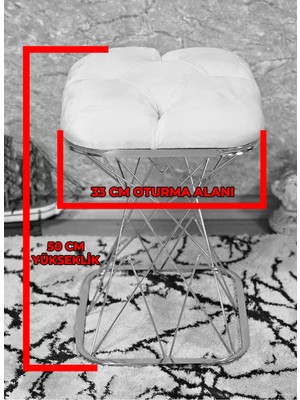 ZAFİR Kare Siyah Boyalı Pota - Gri Babyface Kumaş  Puf , Bench , Puf Oturak , Bench , Ayak Ucu Oturak , Tabure , Makyaj Oturak