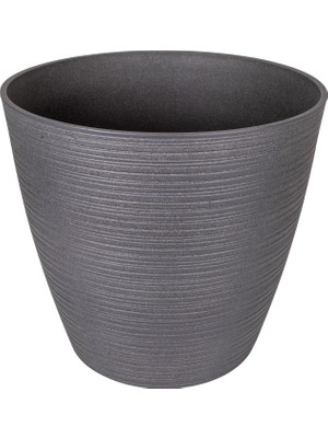 Herdekora Oval Iç ve Dış Mekan Saksı Antrasit Gri Büyük Boy 43X43X40 Cm.