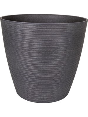 Herdekora Oval Iç ve Dış Mekan Saksı Antrasit Gri Büyük Boy 43X43X40 Cm.