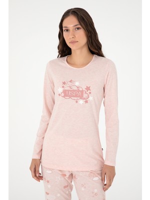 U.S. Polo Assn. Kadın Pembe Pijama Takım 50303410-VR041