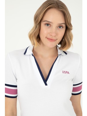 U.S. Polo Assn. Kadın Beyaz Tişört 50296155-Vr013