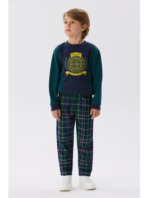 Nebbati Bg Store Erkek Çocuk Ekose Pantolon 14 Yaş %65 Polyester %35 Viskoz Desenli Rahat Model