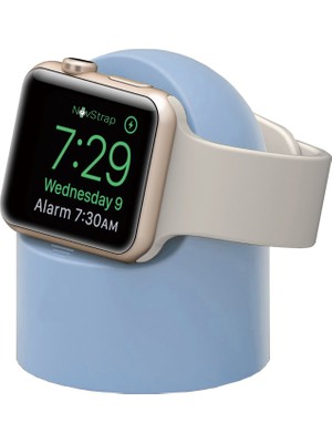 Novstrap Apple Watch Uyumlu Tüm Seriler ile Uyumlu Masaüstü Şarj Standı Silikon Dock