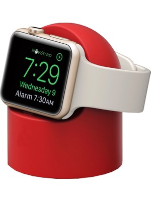 Novstrap Apple Watch Uyumlu Tüm Seriler ile Uyumlu Masaüstü Şarj Standı Silikon Dock