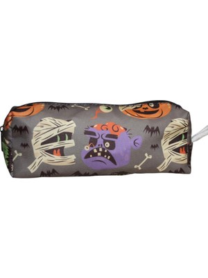 Nostaljik Lezzetler Cadılar Bayramı Temalı Tatlı Kalemlik - Okul Kalemliği-Makyaj Çantası Mod1