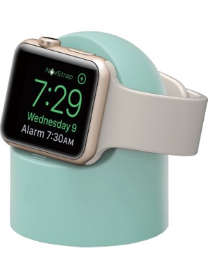 Novstrap Apple Watch Uyumlu Tüm Seriler ile Uyumlu Masaüstü Şarj Standı Silikon Dock