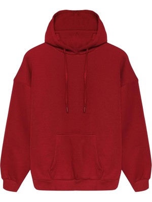 Quzu Kadın Sweatshirt Bordo 17669