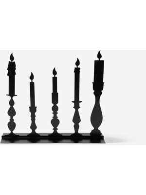 Rarart  Metal Şamdan Figürlü Masaüstü Dekor - Şık Tasarım - Candle