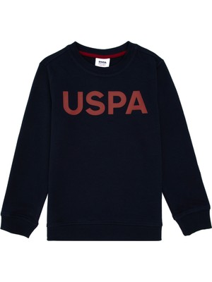 U.S. Polo Assn. Erkek Çocuk Lacivert Basic Sweatshirt 50289143-VR033 Grafik Desenli Kolsuz 3-4 Yaş