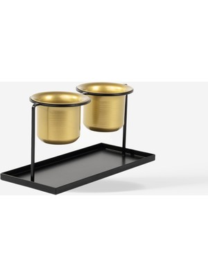 Rarart Concept Siyah&Gold Metal 2 Bölümlü Organizer - Çok Amaçlı Düzenleyici - Duple